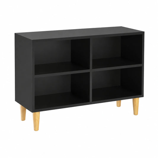 Armoire, en bois massif, coloris noir, 69,5 x 30 x 50 cm, pour la chambre